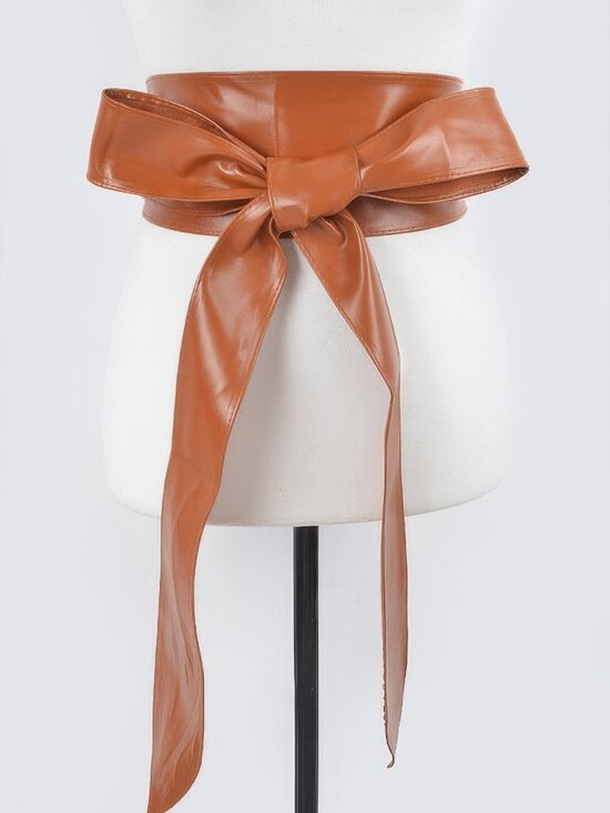 Faux Leather Kimono Belt